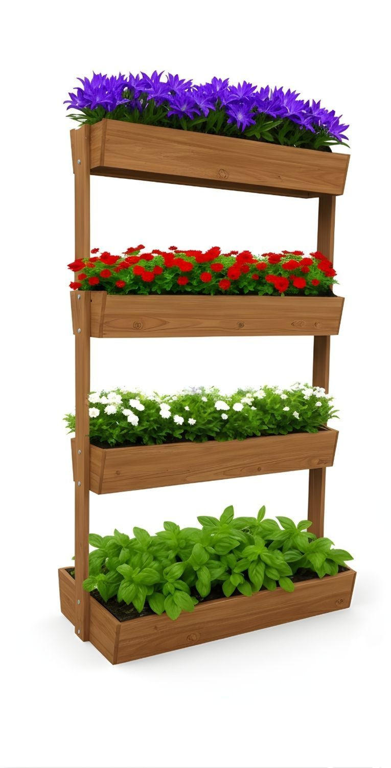 VERTIKALBEET VERA 4 Etagen Farbe Braun 85/45/140 cm - Braun, Holz (45/140/85cm) - Coemo