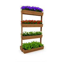 VERTIKALBEET VERA 4 Etagen Farbe Braun 85/45/140 cm - Braun, Holz (45/140/85cm) - Coemo