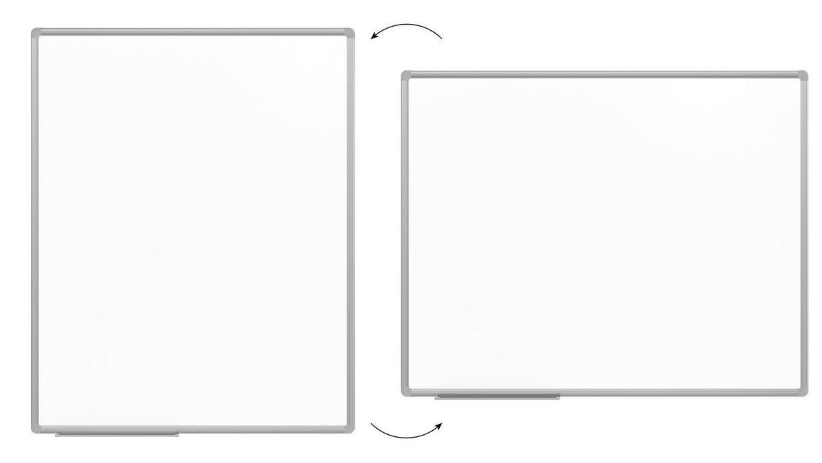 MAGNETISCHE Schreibtafel emailliert P3 - 100x80cm - Weiß, Metall (100/80/1.6cm) - ALLboards