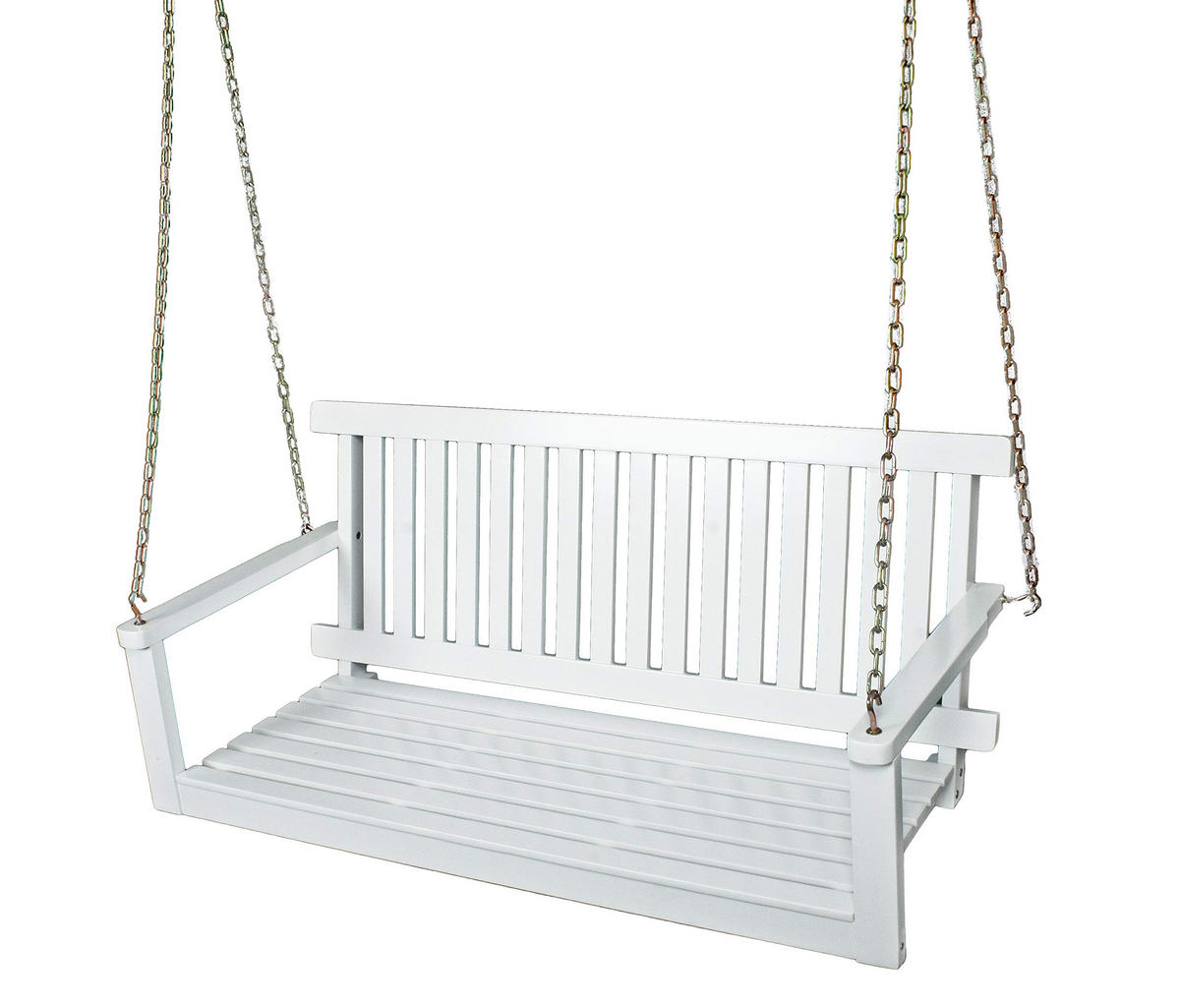 GARTEN-HÄNGEBANK Amelie Hängebank - Weiß, Holz (130/56/63cm) - DELUKE