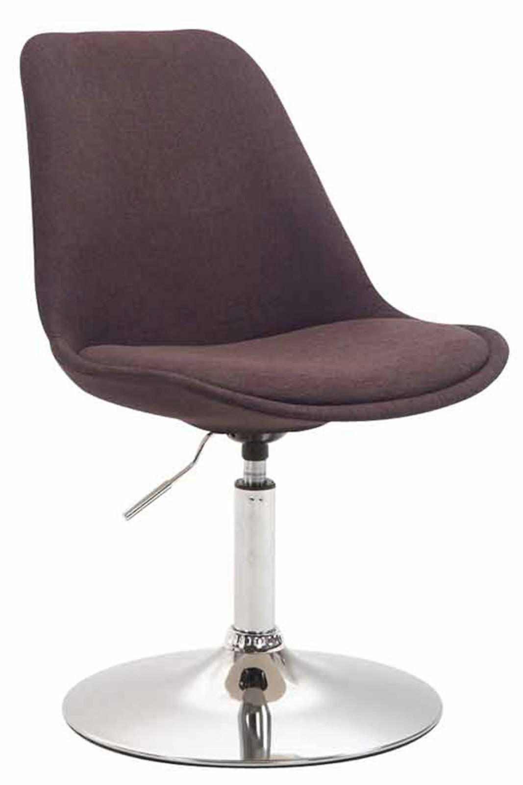 STUHL 4er Set Stoff braun - Chromfarben/Braun, Textil/Metall (48/76/57cm) - CLP