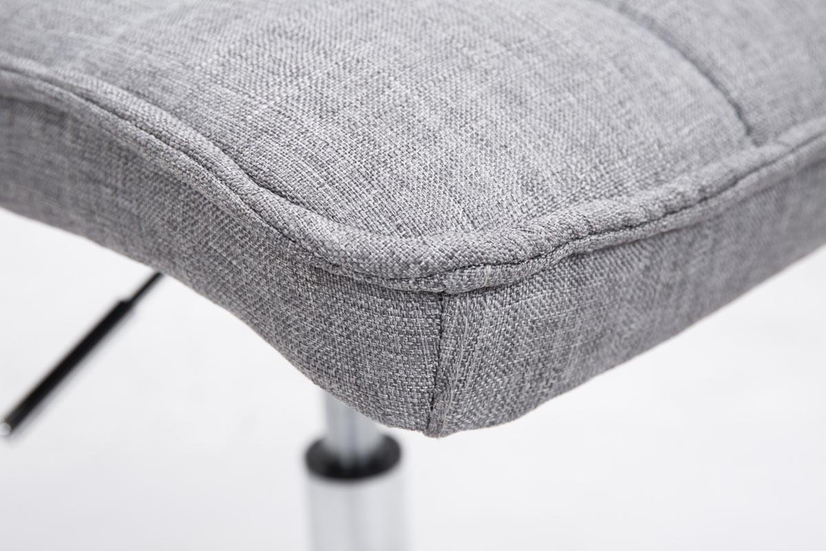 ESSZIMMERSTUHL Peko-Two Stoff, Gestell Metall in Chromoptik Hellgrau - Chromfarben/Grau, Textil/Metall (43/104/56cm) - TPFLiving