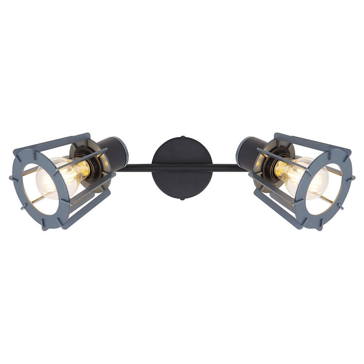 DECKENLEUCHTE Metall Holz Schwarz - Schwarz, Holz (36/17/18cm) - Globo Lighting