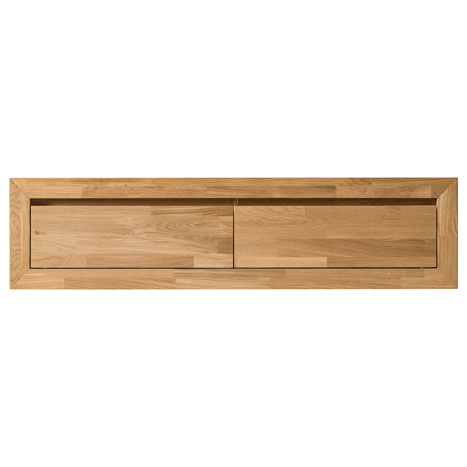 HÄNGEKOMMODE - Eiche massiv - Eichefarben, Holz (120/30/25cm) - home24