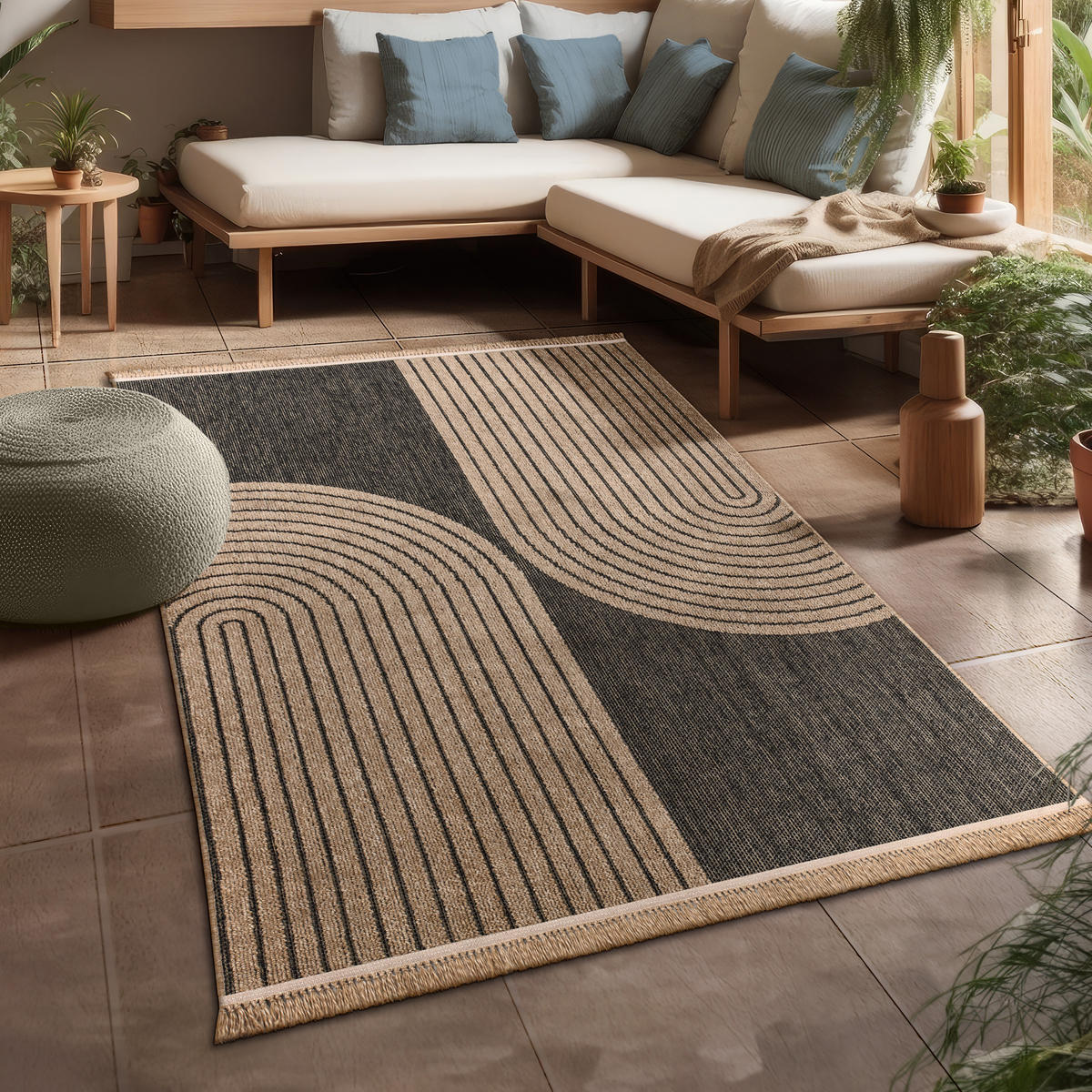 OUTDOORTEPPICH 200/280 cm Cologne 493 - Anthrazit, Textil (200/280cm) - Paco Home