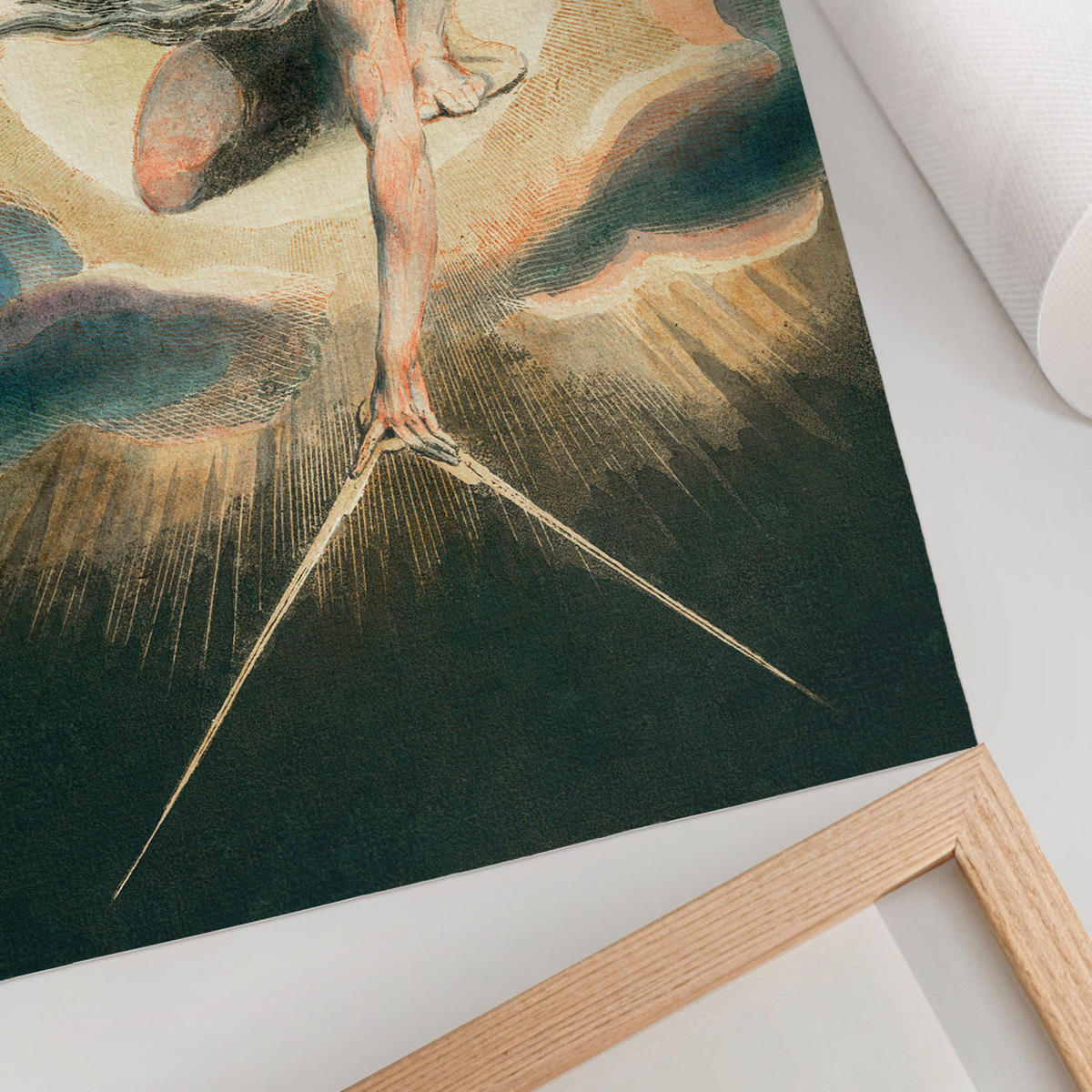POSTER - 21x29 cm - William Blake - Alter Mann der Tage - Creme, Textil (21/29.7/0.1cm) - TULUP