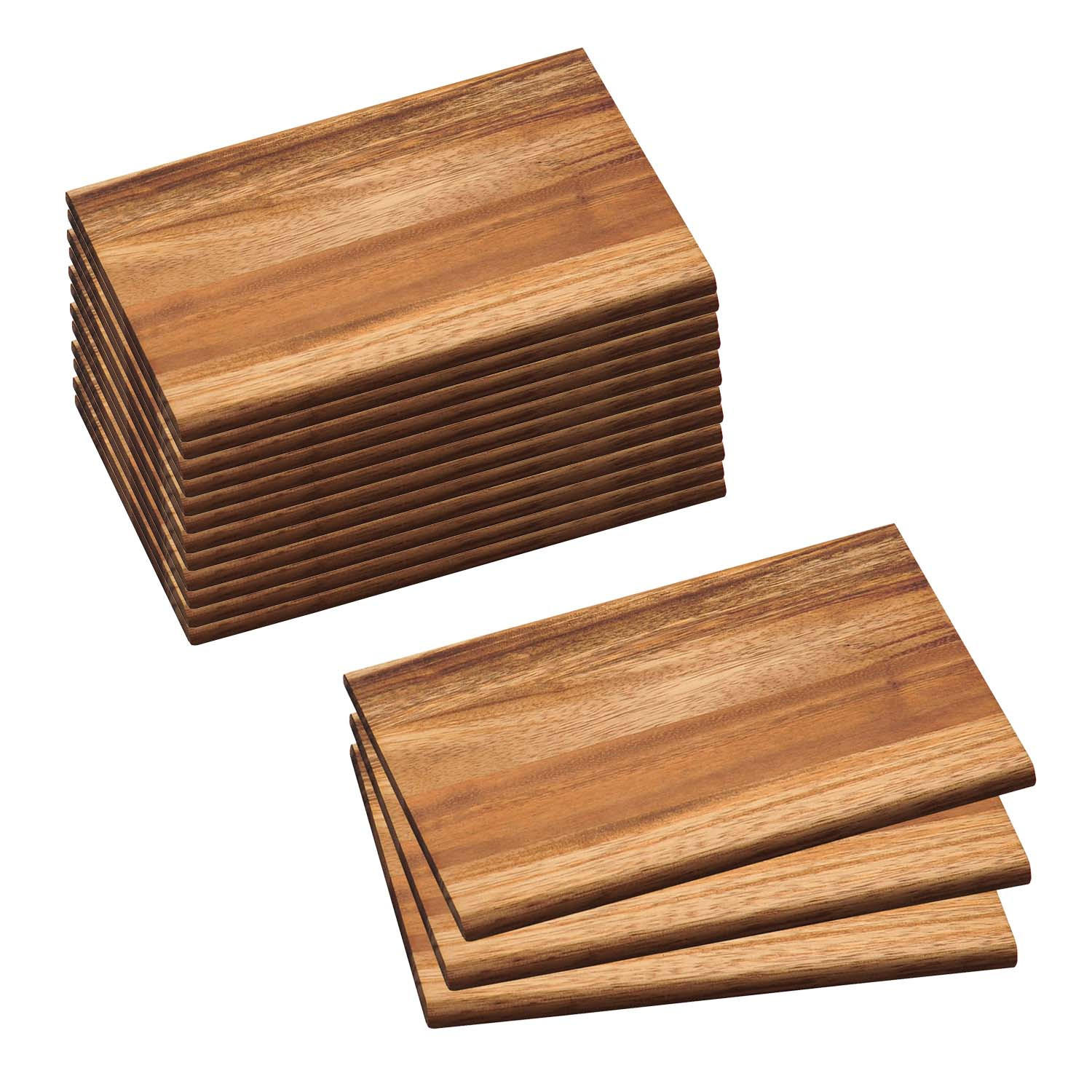 FRÜHSTÜCKSBRETTCHEN, 15 Stück, Akazie - 23 x 15cm - Naturfarben, Holz (15/23cm) - Kesper