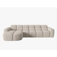 ECKSOFA links Lisa aus strukturiertem Stoff sand 4 Sitzplätze - Sandfarben, Textil (170/310cm) - Micadoni