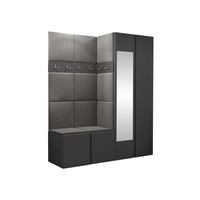 GARDEROBEN-SET Orion XII - Graphitfarben/Grau, Holzwerkstoff/Kunststoff (158/186/46cm) - MIRJAN24