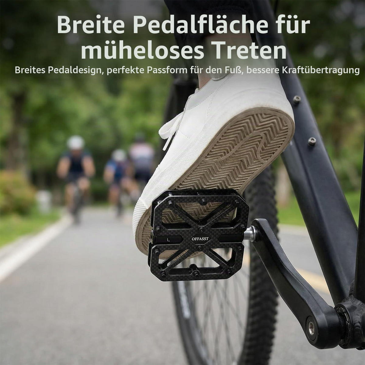 FAHRRADPEDALE Vollcarbon Ultralight 215g Titan-Achse 3 Lager 9/16" MTB Rennrad - Schwarz, Kunststoff (8.5/1.8/11cm)
