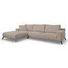ECKSOFA Aspen in L-Form, Coach Farbe: Braun, Cordstoff, Ottomane Links - Braun, Textil (187/312cm) - VENASI MÖBEL