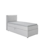 BOXBETT Eclipse 90/200 cm Silber Luxusmicrofaser - Silberfarben/Schwarz, Holz/Kunststoff (90/200cm) - S-Style Möbel