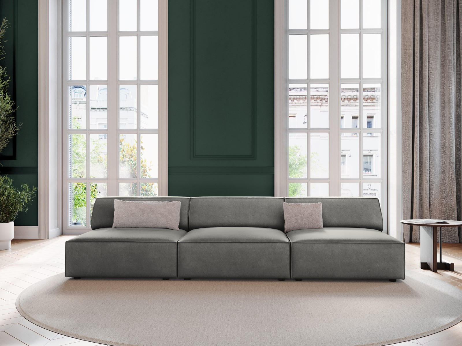 Thumbnail - Micadoni Sofa, Hellgrau, Textil, 3-Sitzer, 240x70x102 cm, Hergestellt in Europa, Oeko-Tex®, Wohnzimmer, Sofas & Couches,...