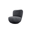 DREHSESSEL LUIS, Freistehend, Sitz drehbar 360°, 39x82x56 cm, SCHWARZ - Schwarz, Holz/Textil (82/72/66cm) - DomoHome