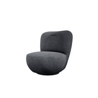 DREHSESSEL LUIS, Freistehend, Sitz drehbar 360°, 39x82x56 cm, SCHWARZ - Schwarz, Holz/Textil (82/72/66cm) - DomoHome
