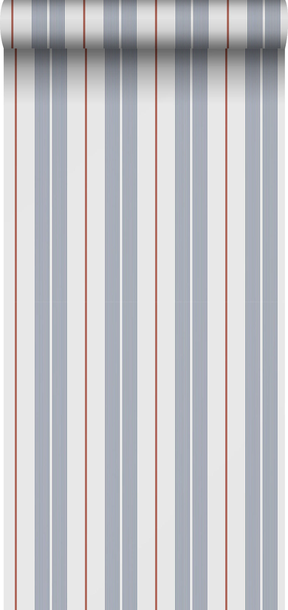 TAPETE Streifen 53 cm x 10.05 m - Blau, Papier (53/1000cm) - Sanders & Sanders
