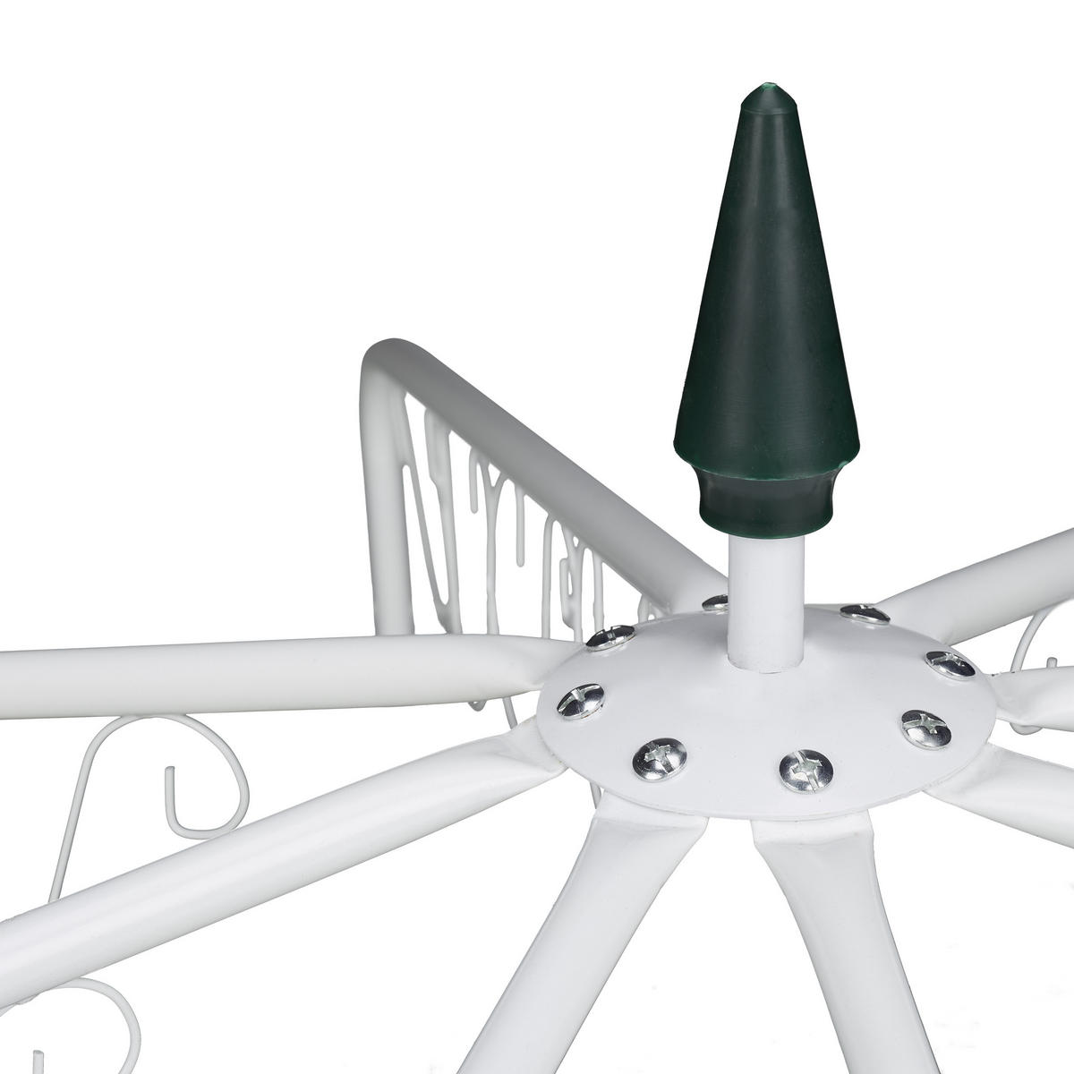 ROSENPAVILLON - Weiß, Metall (160/250/160cm) - Relaxdays
