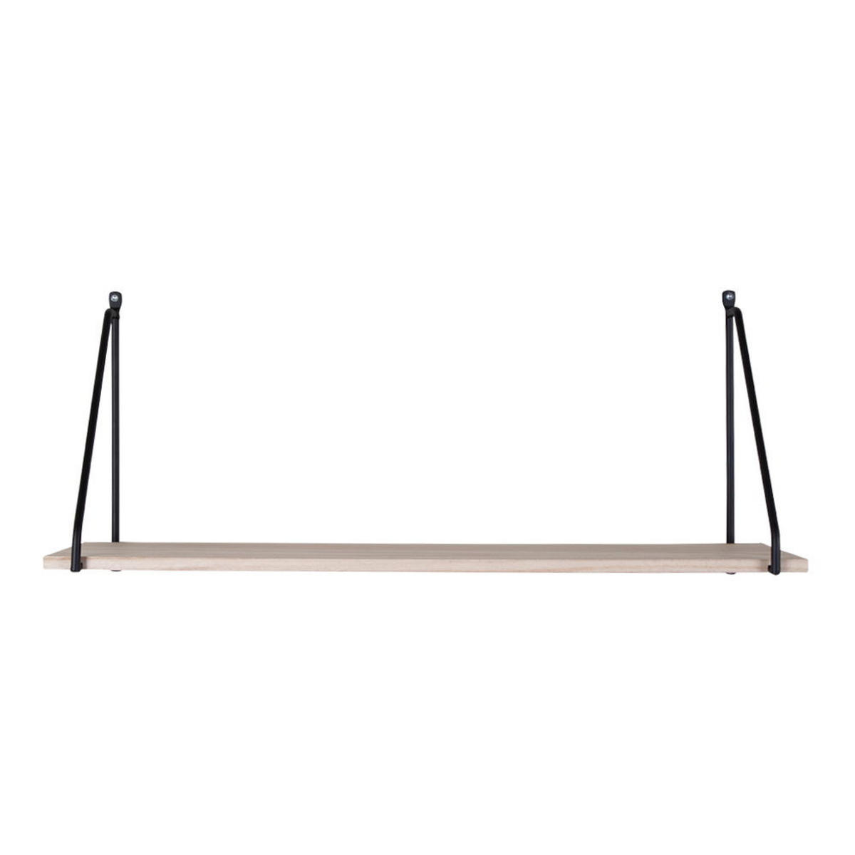 REGAL Arnhem Stahl, Holz Schwarz / Natur - Naturfarben, Holz (65/17/27cm) - tinkaro