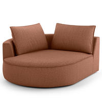 OTTOMANE - modular - Beige/Schwarz, Kunststoff/Textil (126/82/154cm) - home24