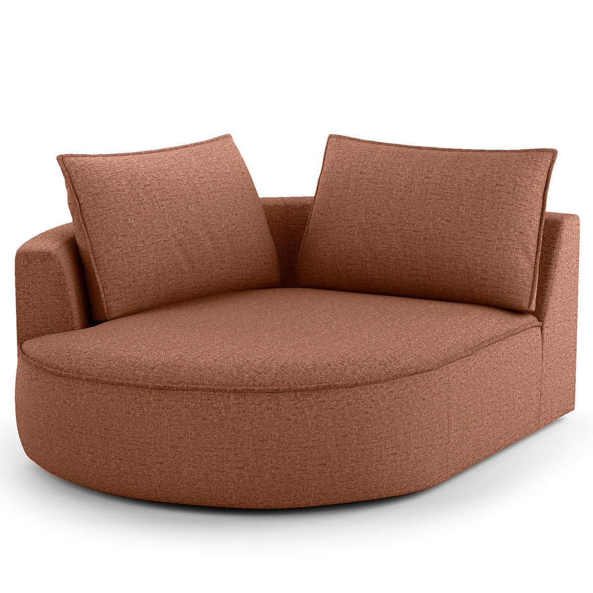 OTTOMANE - modular - Beige/Schwarz, Kunststoff/Textil (126/82/154cm) - home24