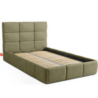 POLSTERBETT ALTOS Einzelbett, Bouclé, grün - Grün, Holz/Holzwerkstoff (120/200cm) - KONSIMO®