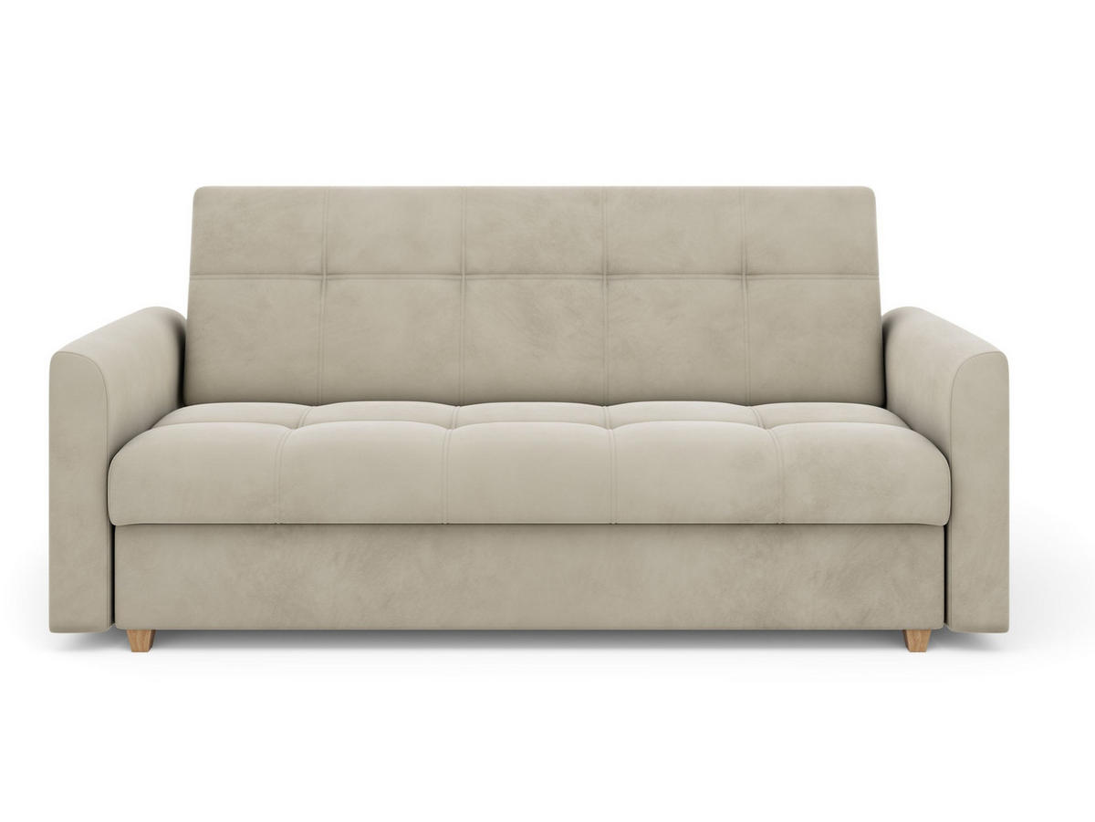 SOFA LENTO mit Schlaffunktion ITAKA 16 mit Stauraum - Beige, Textil (87/95/216cm) - Bedante