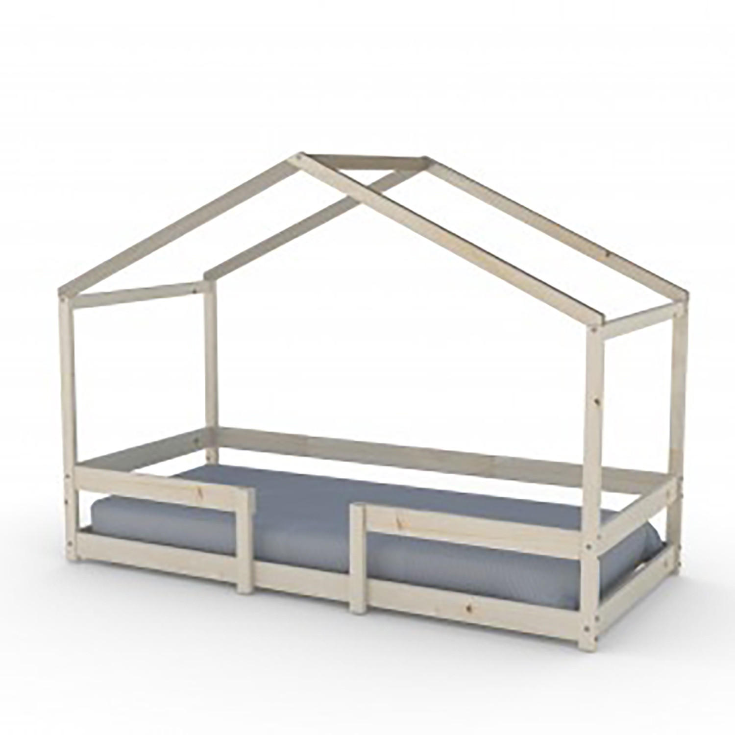 HAUSBETT INDIANA mit Lattenrost / Kinderbett 90x190 - Natural - Naturfarben, Holz (90/190cm) - Weber Industries