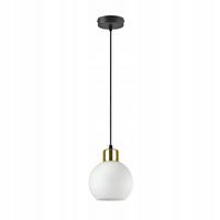 PENDELLEUCHTE Milano Glas - Goldfarben/Schwarz, Glas/Metall (14/14/80cm) - kiki design