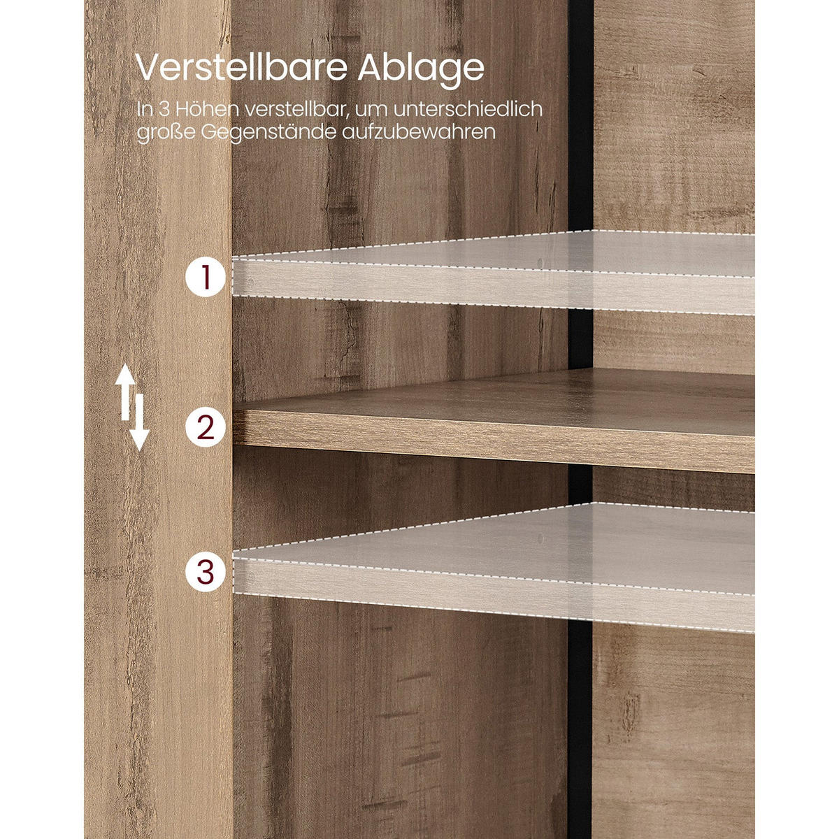 KÜCHENSCHRANK PARIS - Braun, Holzwerkstoff (60/124.5/35cm) - Hansiro