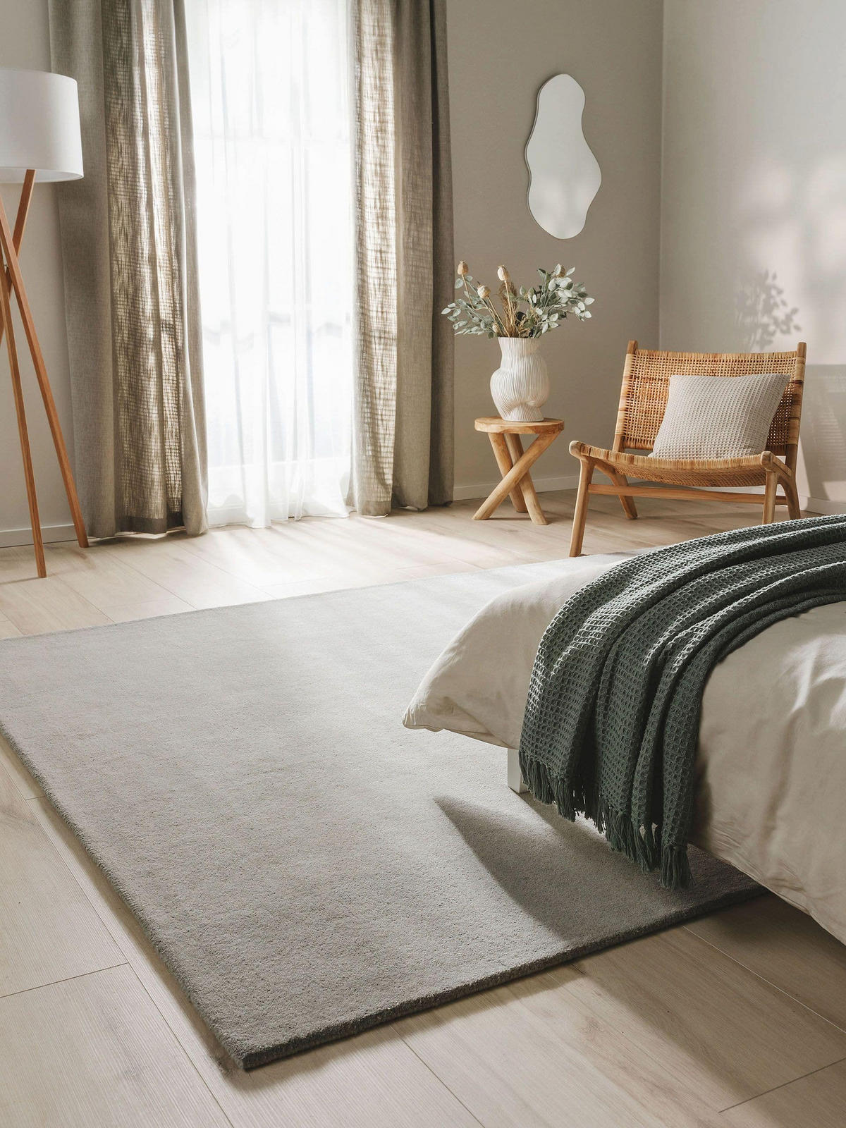 WOLLTEPPICH Bent Grau 300x400 cm - Grau, Textil (300/400cm) - benuta Nest