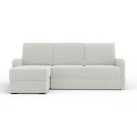 ECKSOFA BIANCO 215 cm breit in Boucle Weiß links - Weiß, Holzwerkstoff/Textil (215/145cm) - Deine Möbel 24