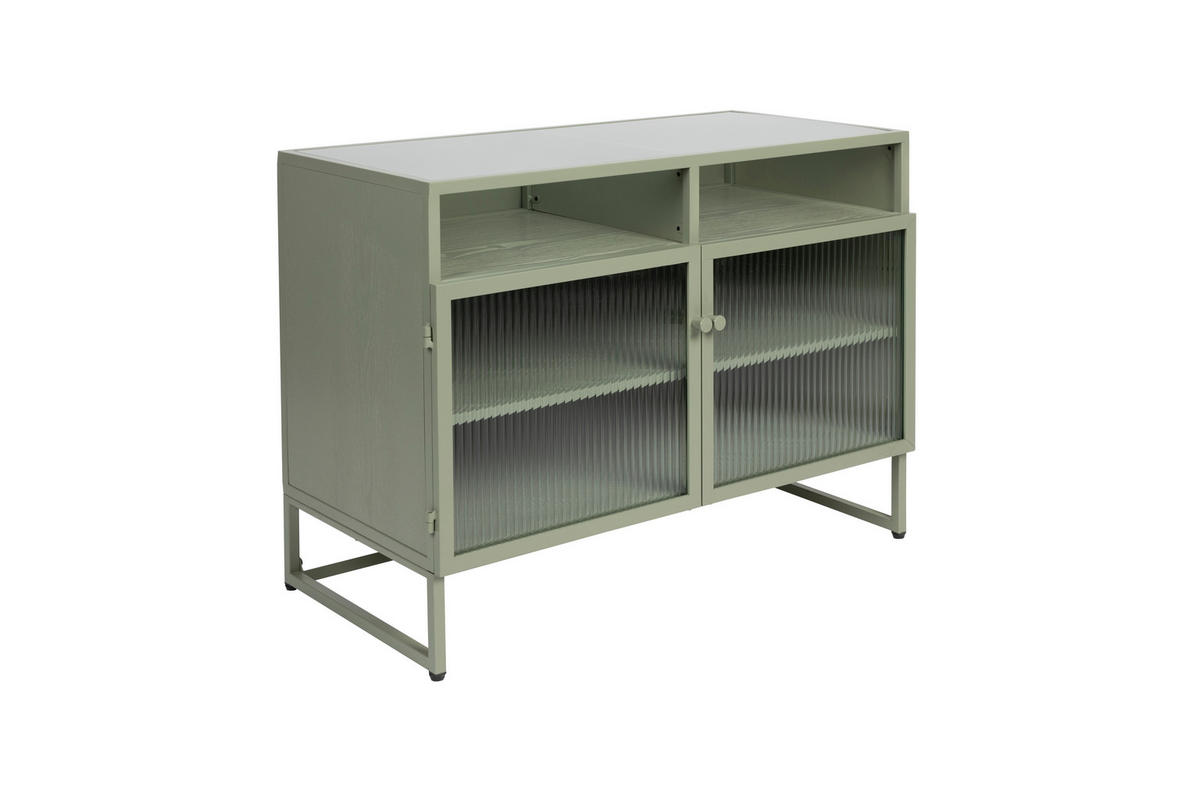 SIDEBOARD Herbe - Grün - 38/80/58 cm - Grün, Holz (80/58/38cm)