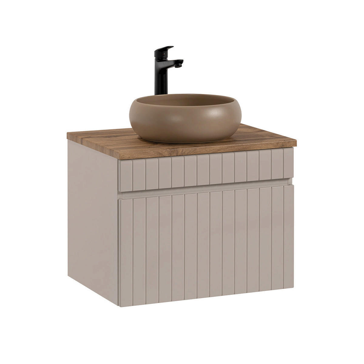 BADMÖBEL 60.4cm Zelie 2er-Set Kaschmir - Beige, Holzwerkstoff (60.4/48/46cm) - Petits-meubles