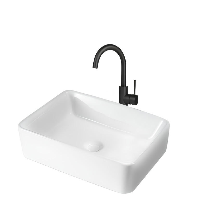 Nettlife Waschbecken Weiß 37x13.5x48 cm