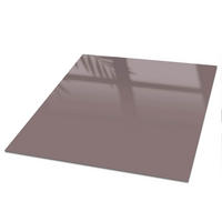TISCHPLATTE 50x50 cm – Aschbraun - Türkis, Glas (50/50/0.4cm) - Wallfluent