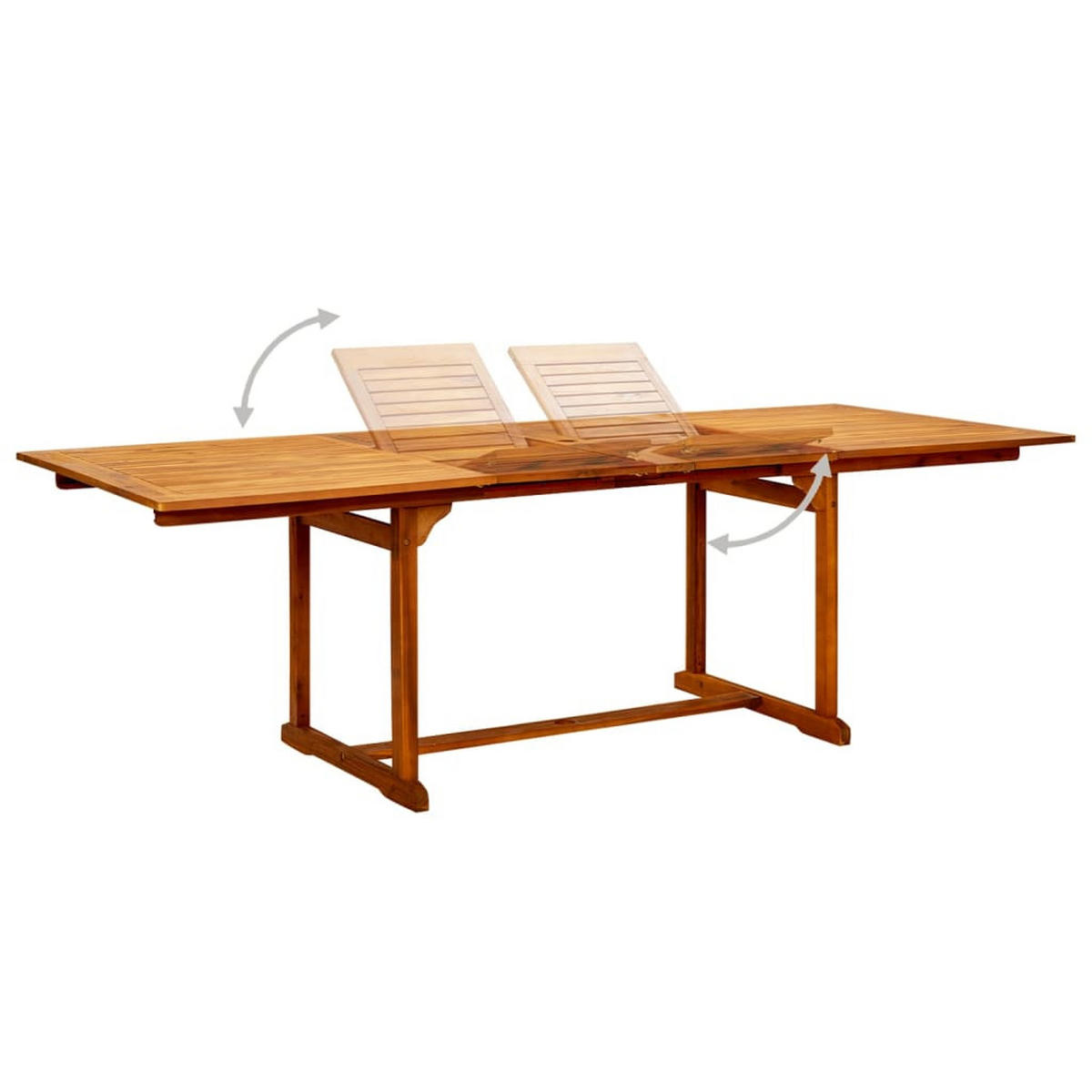 GARTEN-ESSGRUPPE 9Er Set Massivholz Akazie 160-240 Cm - Braun, Holz - vidaXL