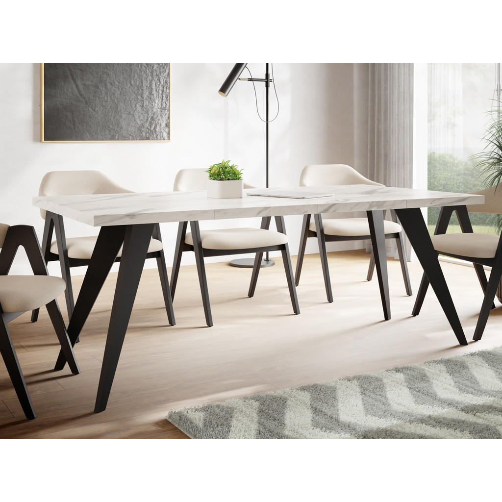 Thumbnail - WFL Group Esstisch, Ecru, Holzwerkstoff, 8-Sitzer, Quadratisch,Quadratisch, 100x76x100 cm, Esszimmer, Tische, Esstische