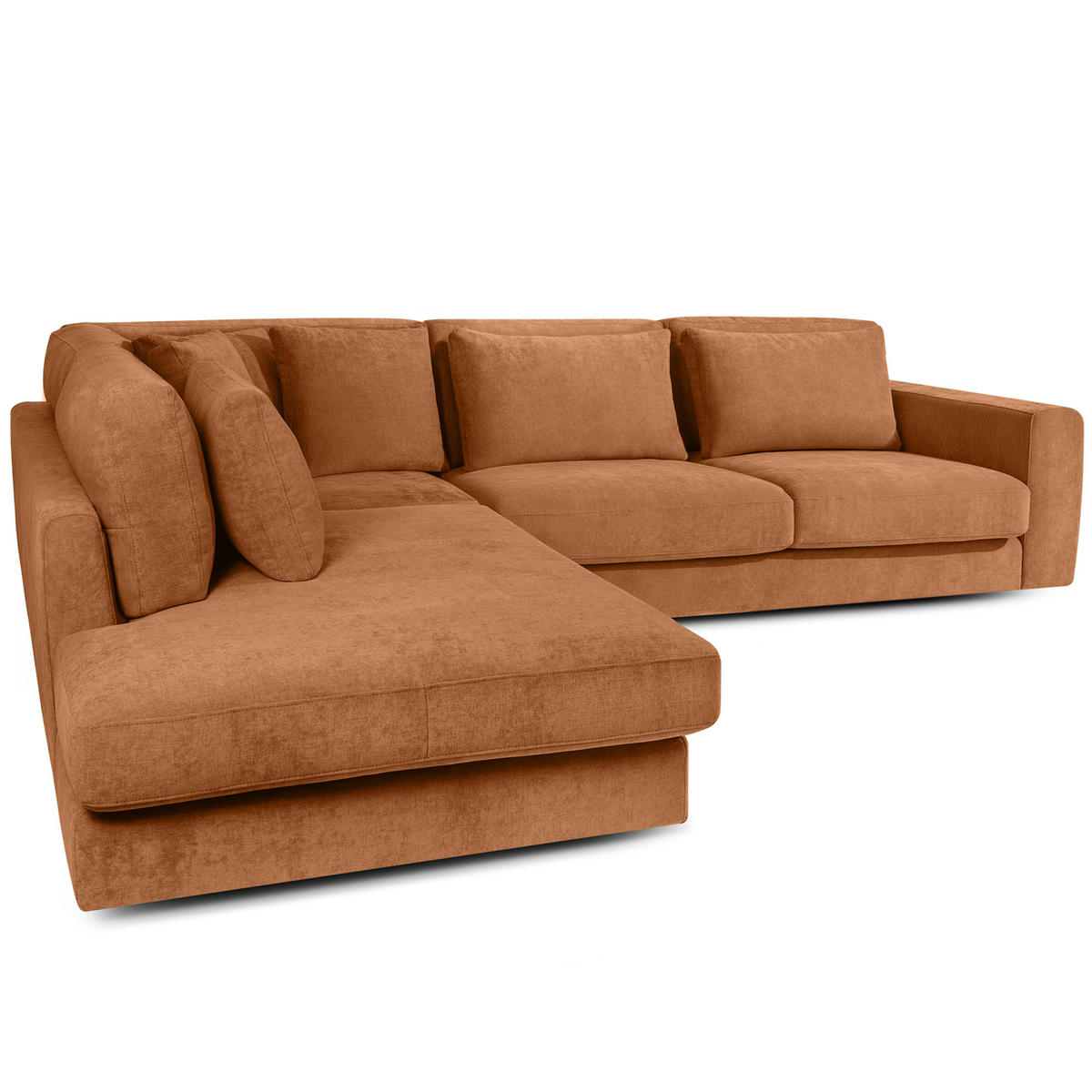 ECKSOFA links VERUS - Rot, Holz/Holzwerkstoff (297/248cm) - KONSIMO®