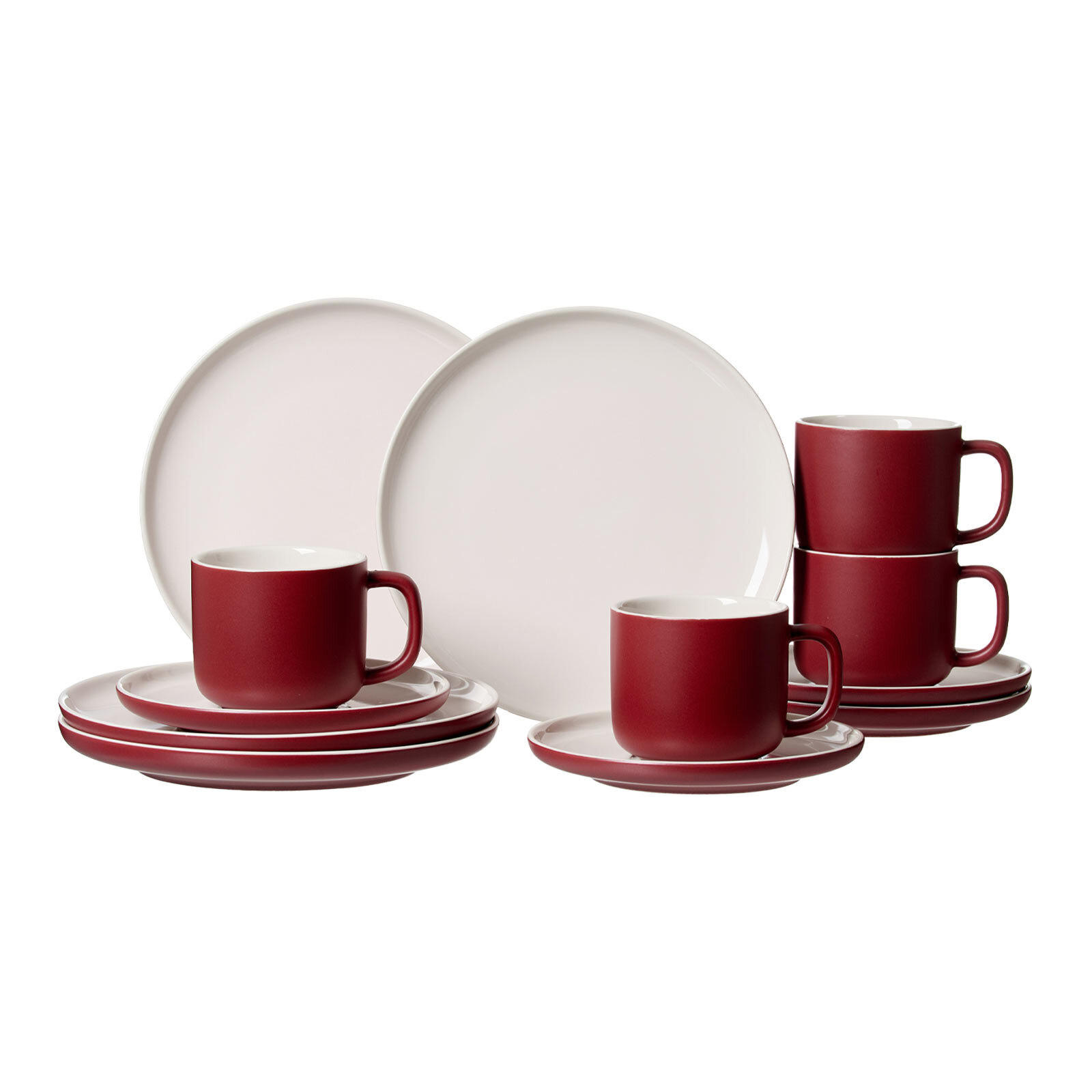 KAFFEESERVICE Jasper beere 12er Set - Beere, Keramik (1/1/1cm) - Ritzenhoff Breker