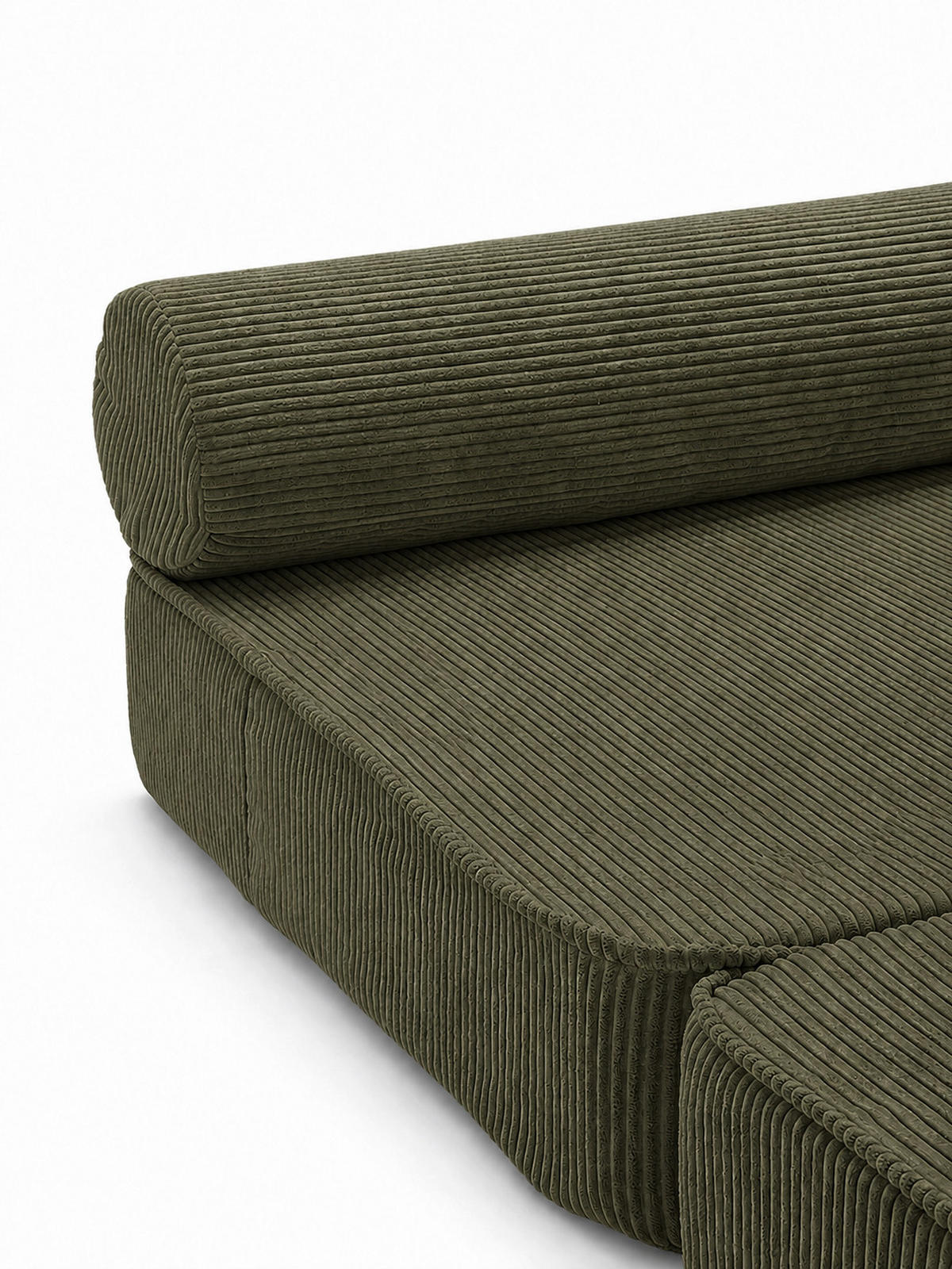 BODENSESSEL für Erwachsene aus geripptem Stoff - Grau, Textil (80/62/95cm) - SURB