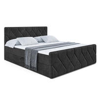 BOXBETT CATOR-Z - 160x200 cm - H4 - Schwarz - Schwarz, Holzwerkstoff (160/200cm) - ALTDECOR