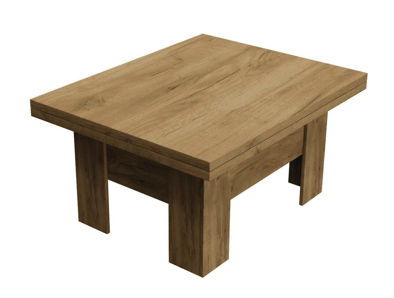 Meblini Tisch Eiche 100x53x80 cm