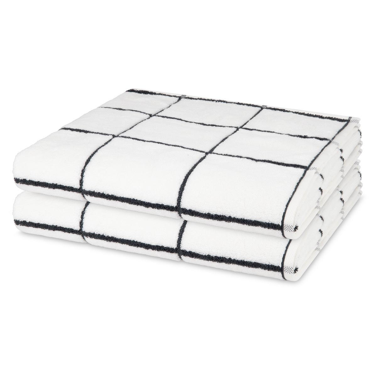 DUSCHTUCH Sensual Skin Karo 2er-Set - Weiß, Textil (75/140cm) - Ross