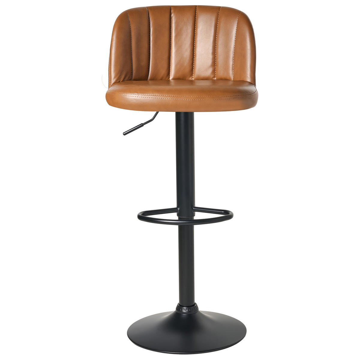 BARHOCKERN 2er-Set Goldbraun Vlore - Schwarz/Braun, Kunststoff (45/82/46cm) - Beliani
