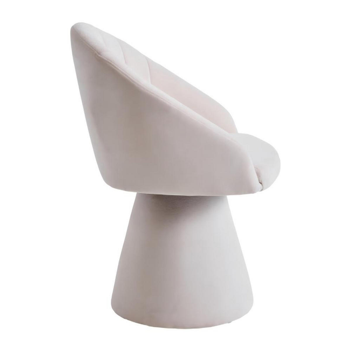 ESSZIMMERSTUHL mit runder Rückenlehne Komfortmodell, Cremeweiß - Beige, Textil/Fell (57/46/58cm)