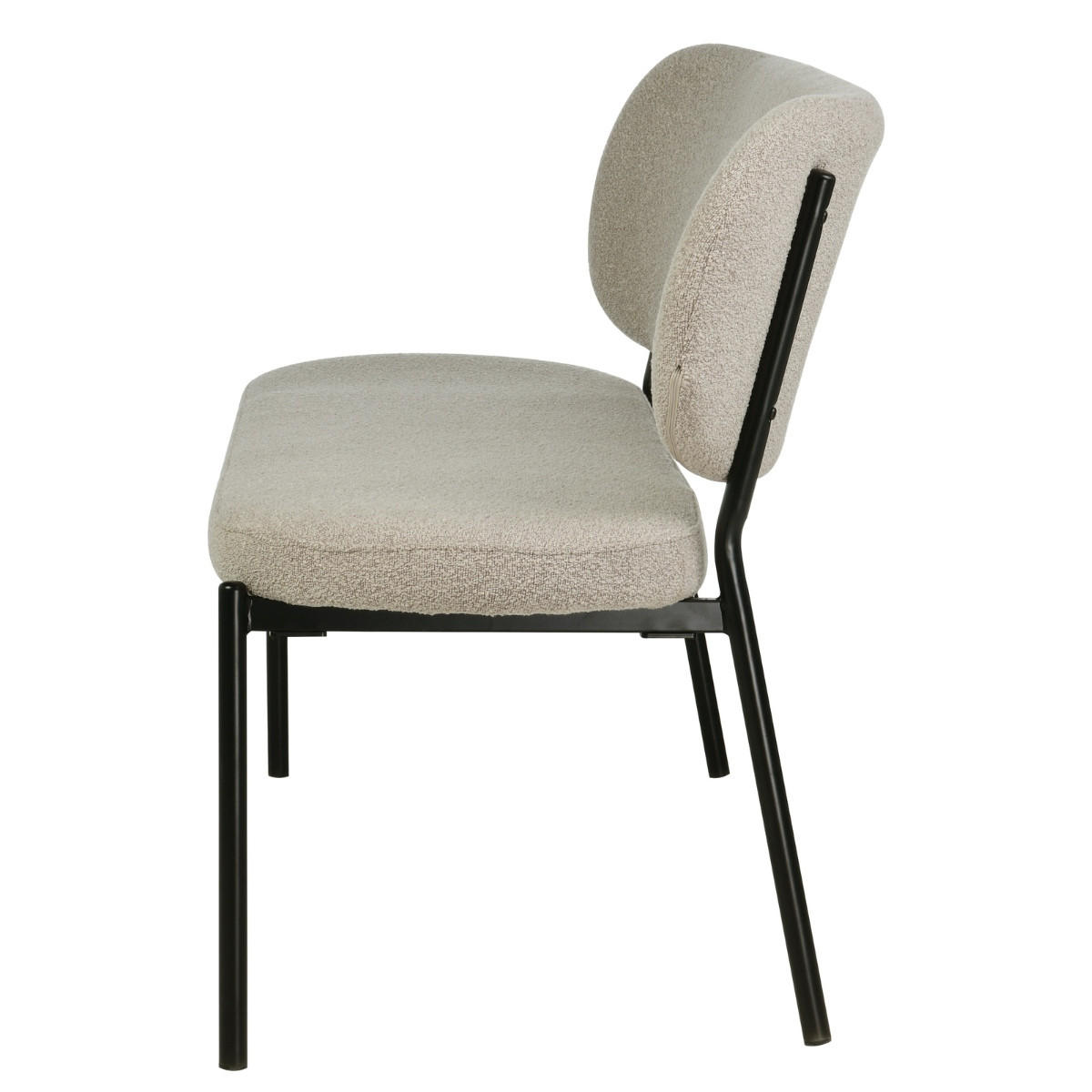 ESSZIMMERBANK aus Stoff/Metall 160cm, taupe - Taupe, Textil (160/84/63cm) - Giga Meubel