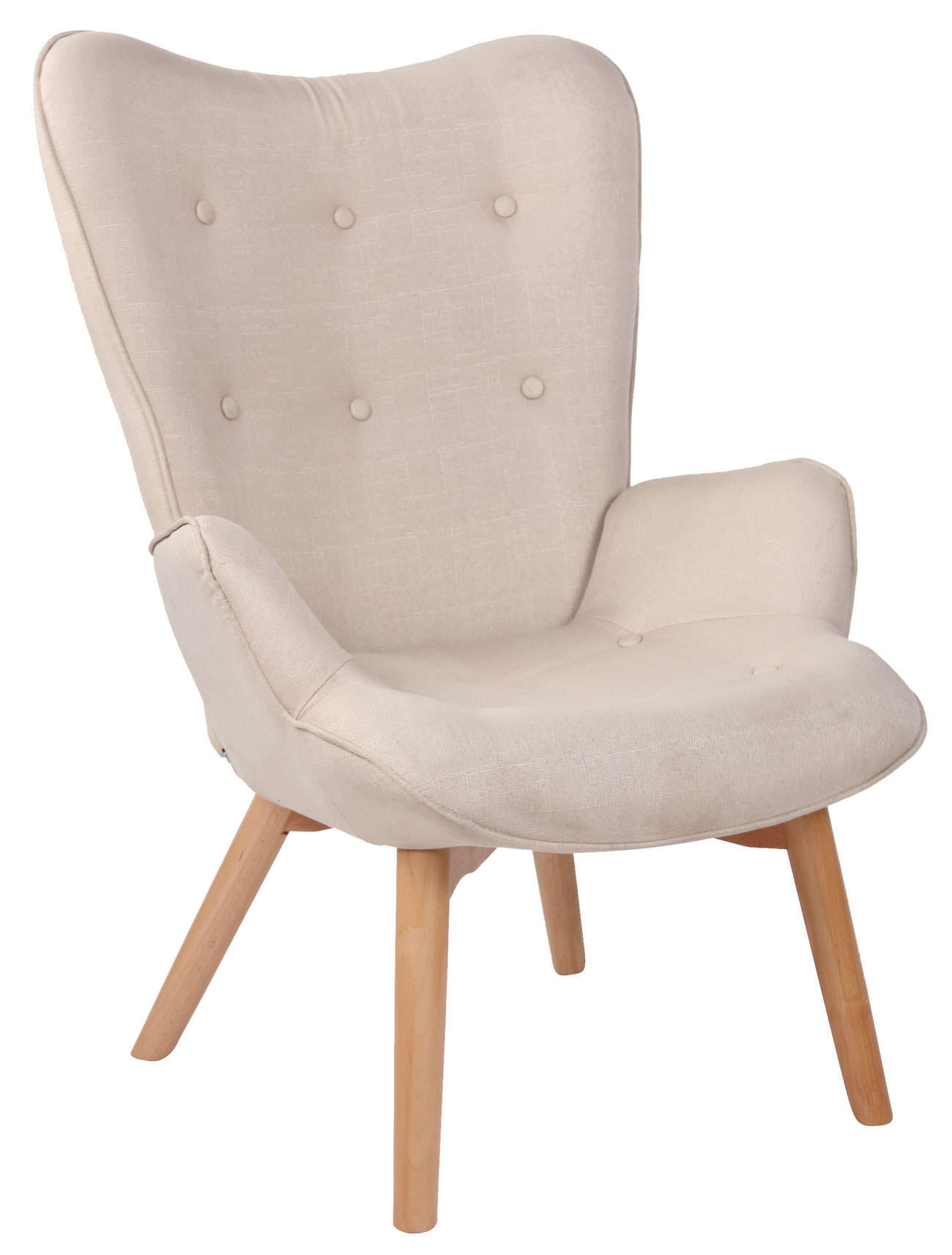 SESSEL Stoff creme - Creme, Holz/Textil (71/100/77cm) - CLP