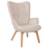 SESSEL Stoff creme - Creme, Holz/Textil (71/100/77cm) - CLP