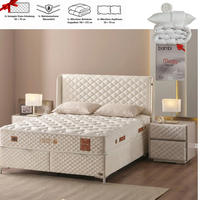 BOXSPRINGBETT Bambi Bett mit Matratze Thermo Control Weiß 180x200 - Weiß, Holz/Metall (180/200cm) - Bambi