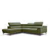 ECKSOFA FIERO 5-Sitzer, olivgrün - Schwarz/Olivgrün, Holzwerkstoff/Textil (158/269cm) - Courtois Laville